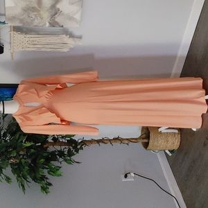 Vintage ILGWU Peach Keyhole Dress with Bolero 8